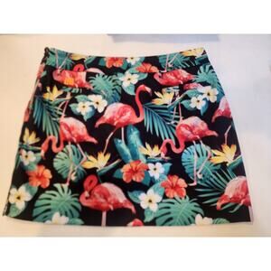 Loudmouth Golf Size 10 “Pink Flamingo Classic Tech Skort” Inner Shorts Mini